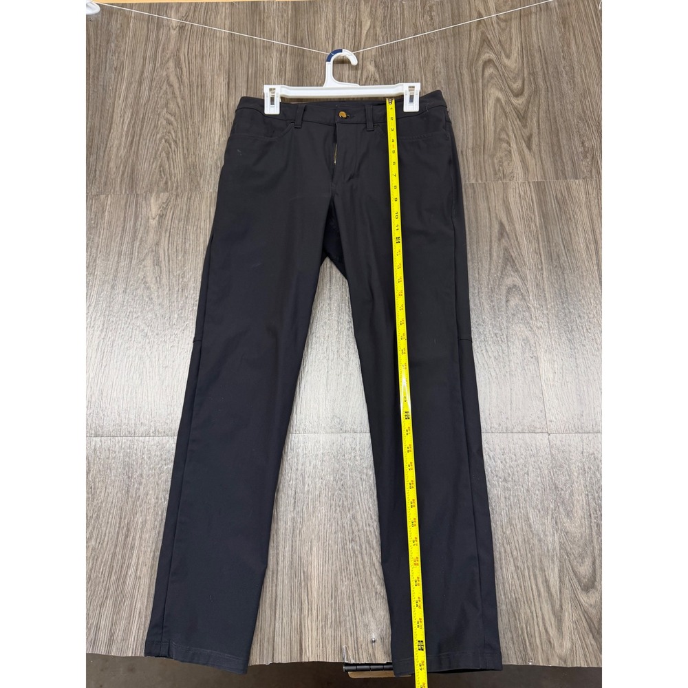 Lululemon ABC Pants Mens 32 Black Slim Fit Warpstreme 5-Pocket 631